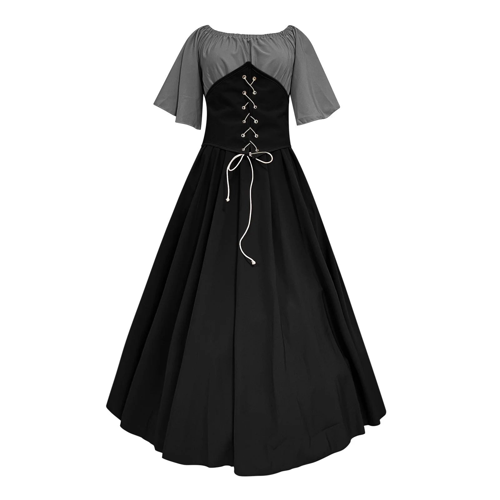 UPPADA Womens Renaissance Faire Dresses Medieval Irish Traditional plus Size Dresses Ruffle over Dress Corset Retro Cosplay Gown