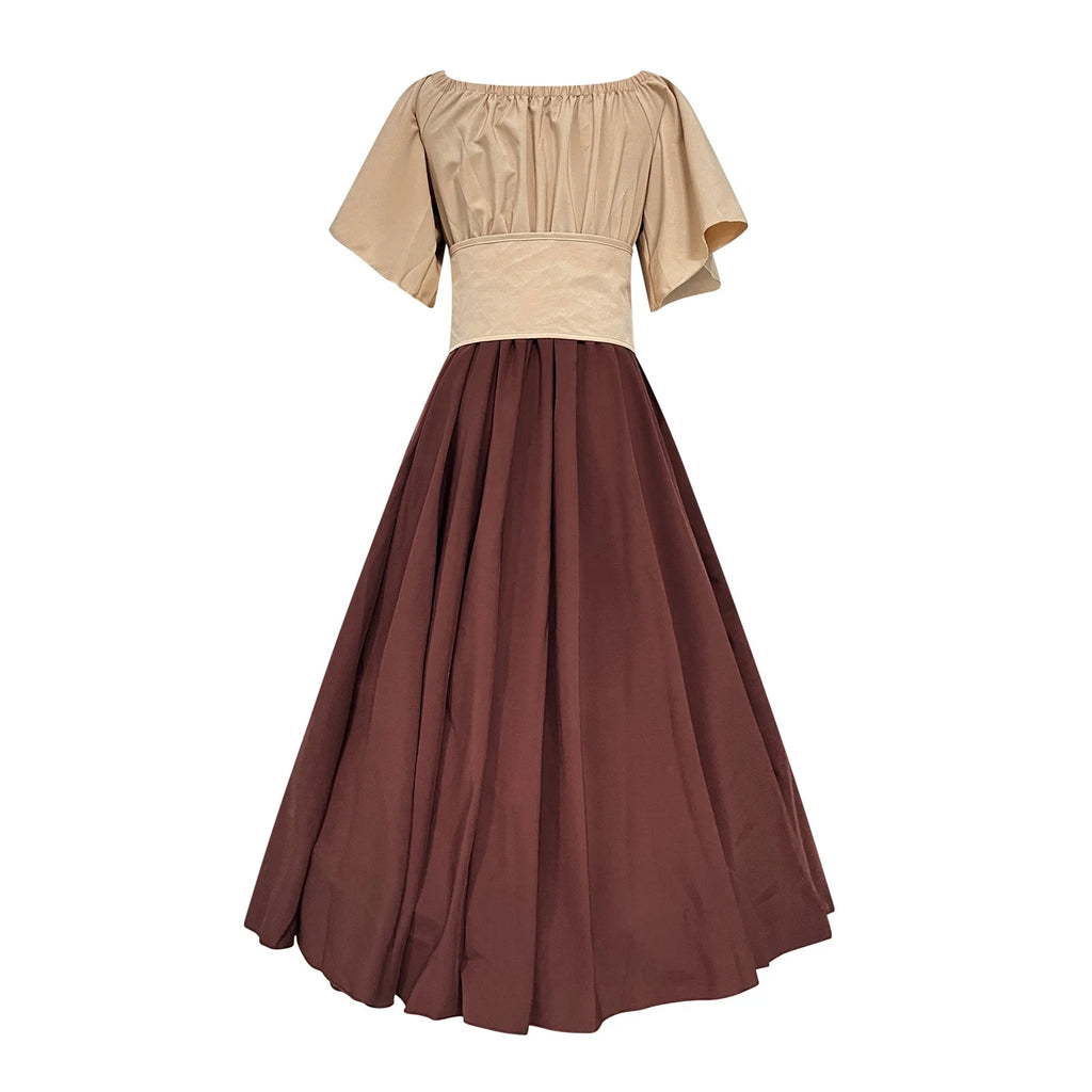 Renaissance Dress Women,Womens Renaissance Costumes Medieval Irish Traditional plus Size Dresses Ruffle over Dress Corset Retro Cosplay Gown
