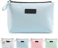 Cosmetic Bags for Women Small Makeup Bag for Purse Pu Leather Makeup Pouch Travel Makeup Bag with Zipper Make up Bag for Travelling
