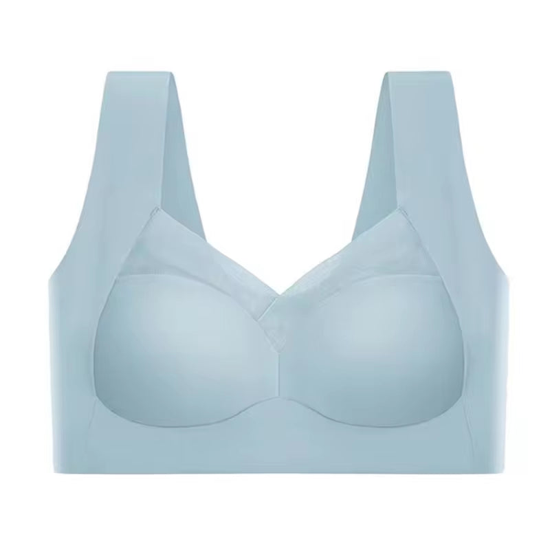 Seamless Push-Up Mesh Patchwork Bralette