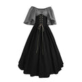 UPPADA Womens Renaissance Faire Dresses Medieval Irish Traditional plus Size Dresses Ruffle over Dress Corset Retro Cosplay Gown