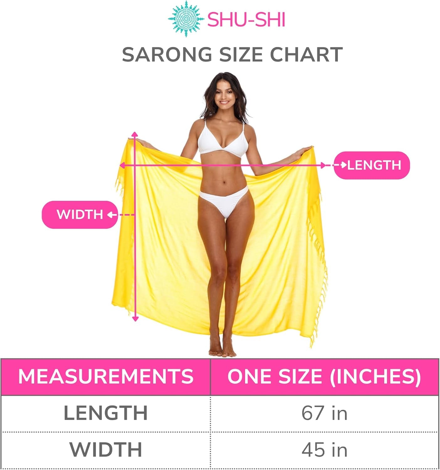 Women'S Sarong Swimsuit Coverup Long Pareo Beach Wrap with Coconut Clip