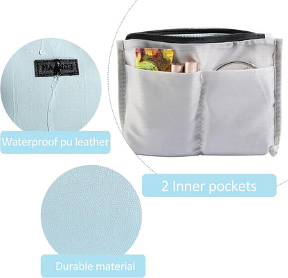 Cosmetic Bags for Women Small Makeup Bag for Purse Pu Leather Makeup Pouch Travel Makeup Bag with Zipper Make up Bag for Travelling