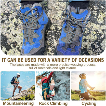 round Work Boot Laces: Heavy Duty Hiking Shoe Laces for Boots 2 Pair